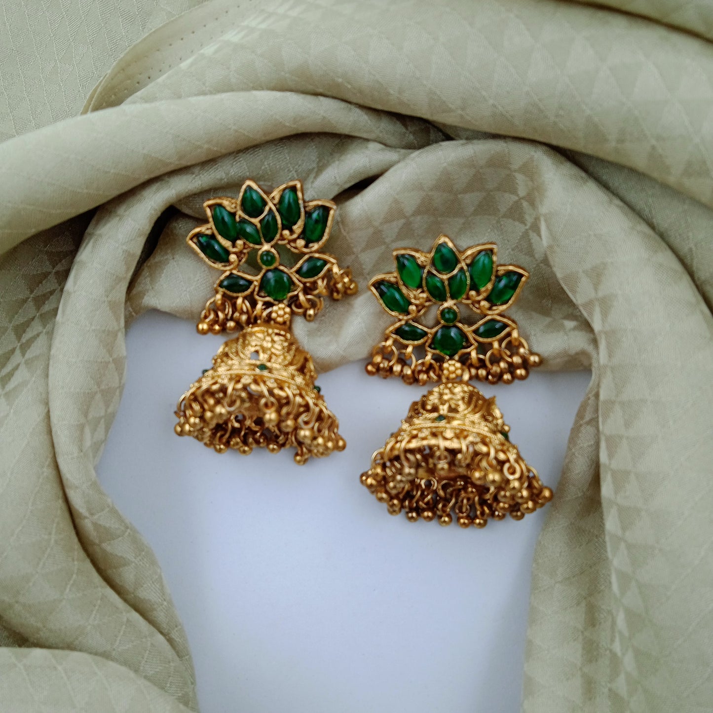 Farah-Green-Temple-Jhumki