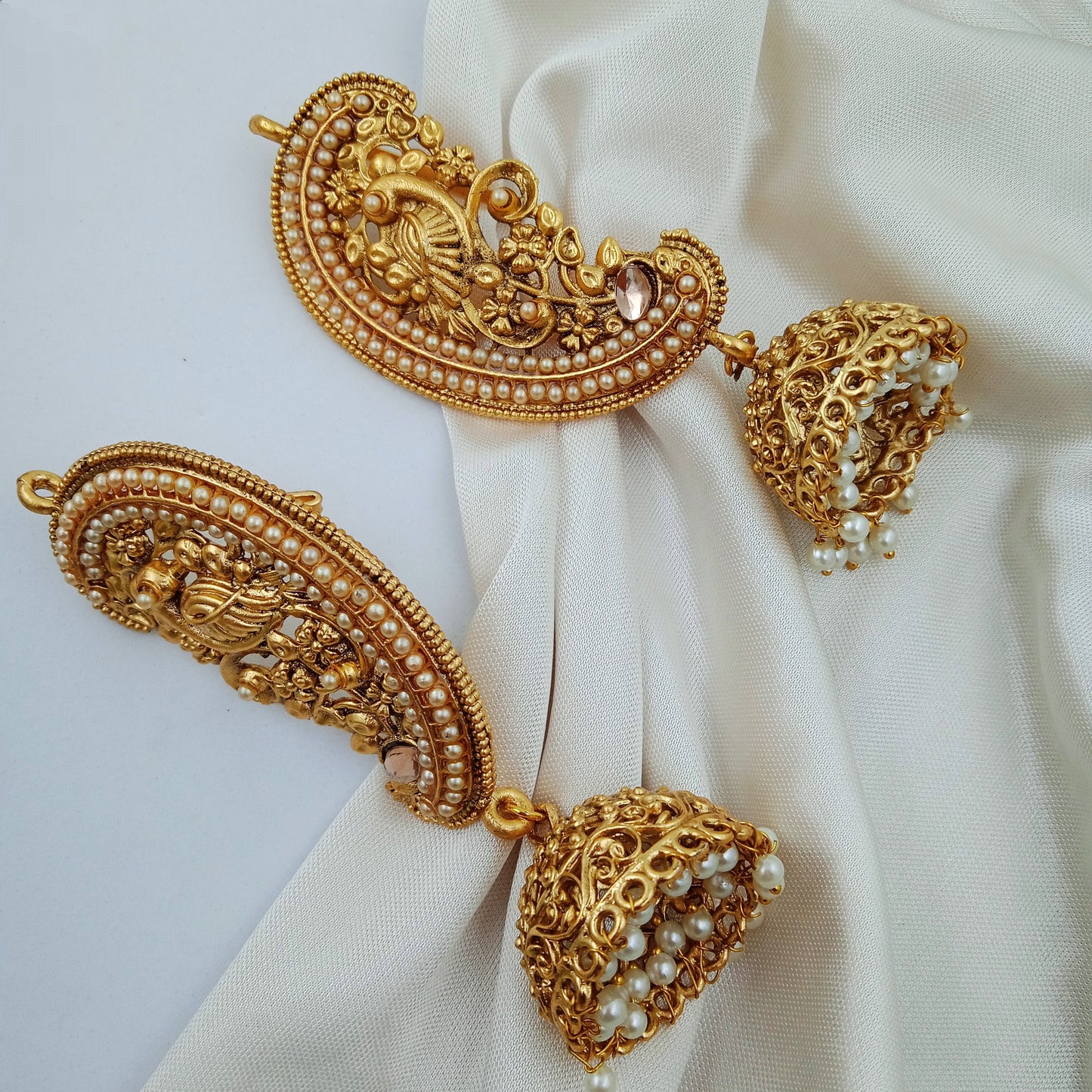 Ear Cuffs-Temple-Karna-White