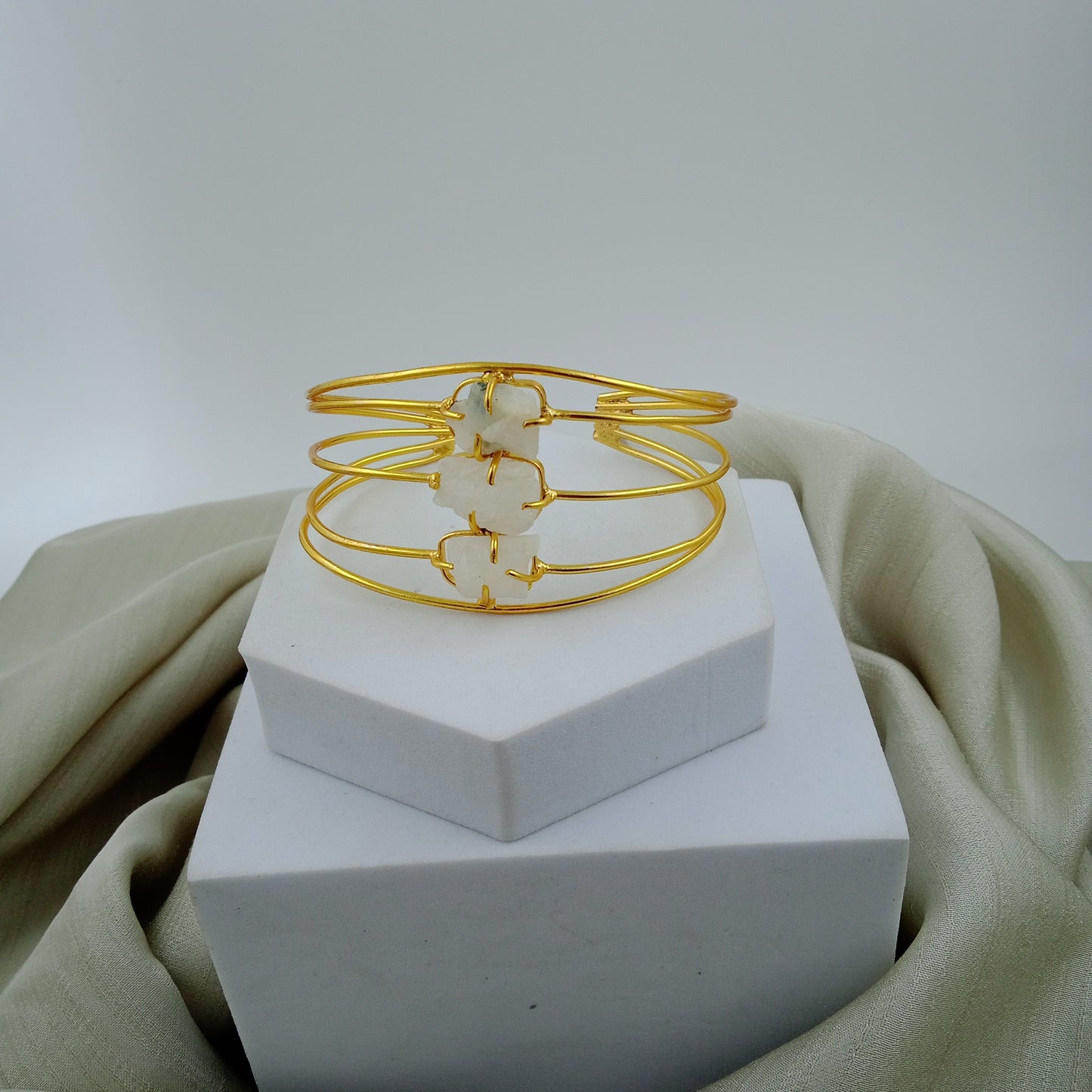 Handmade Bracelet-Silver Petal Link