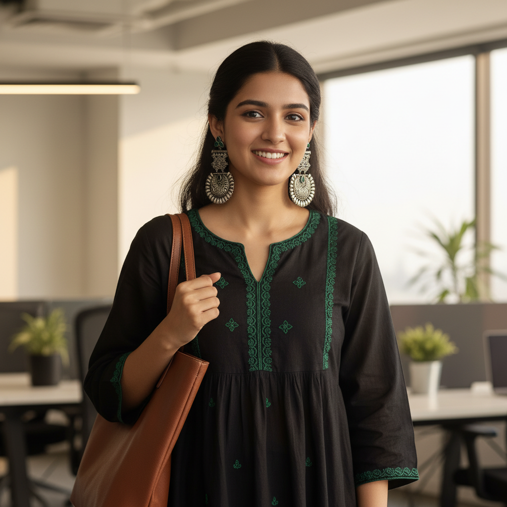 Basanti - Green - GS Danglers