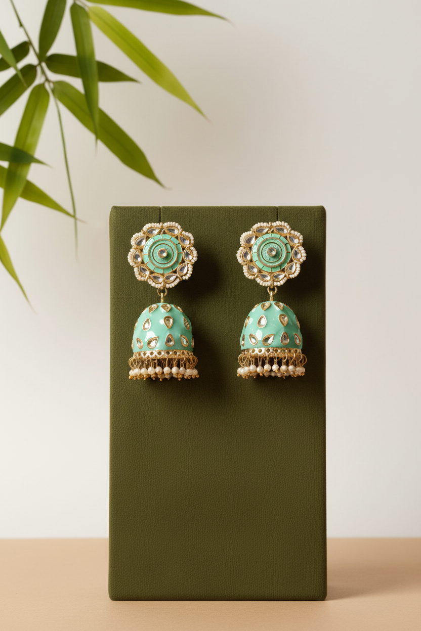 Chandana-Mint Green Jhumki