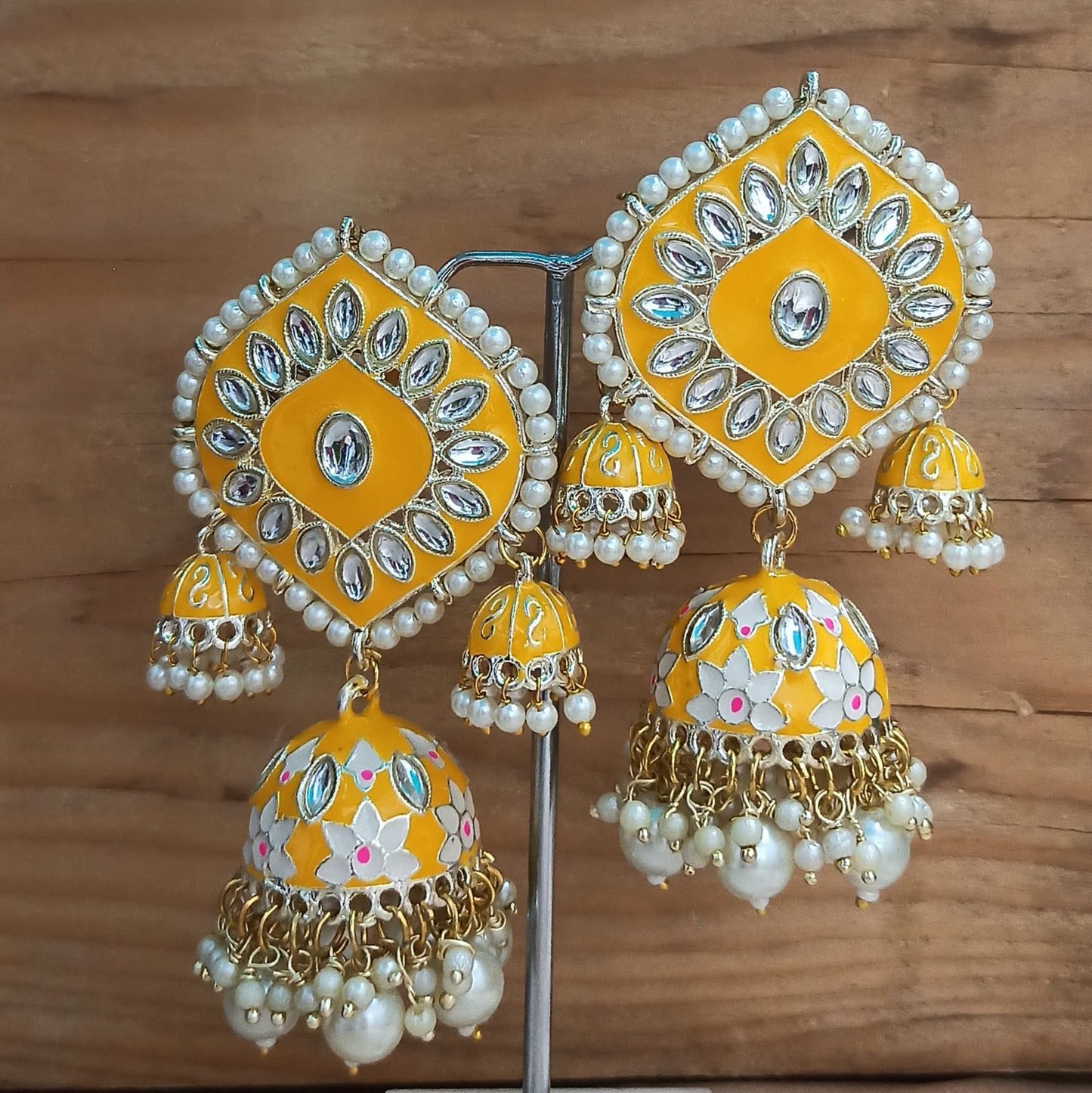 Chandni-Bright Yellow Jhumki
