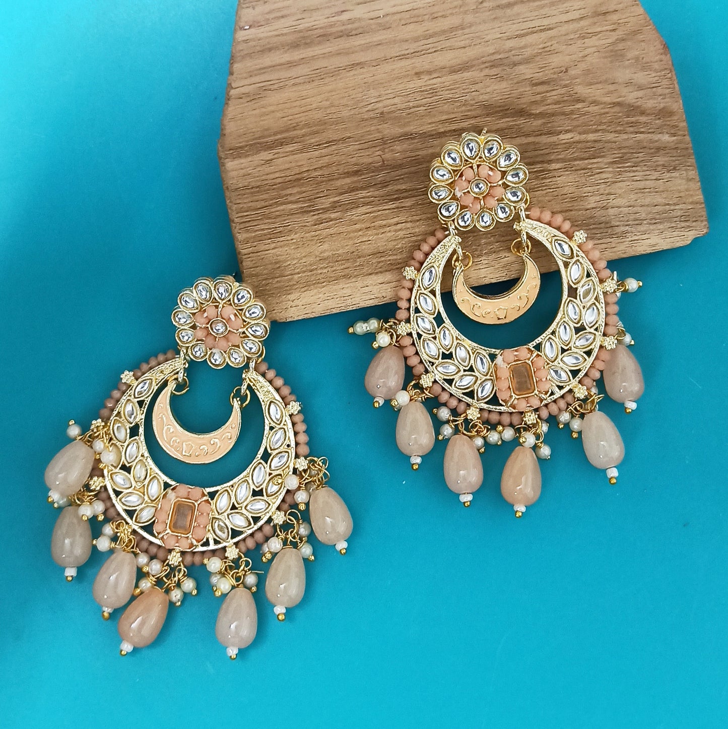 Charita-Peach Chandbali