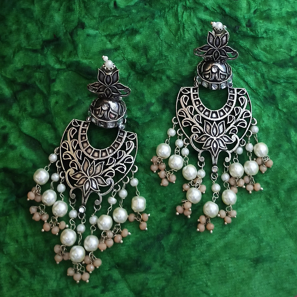 Iha-Peach Beads-GS Danglers