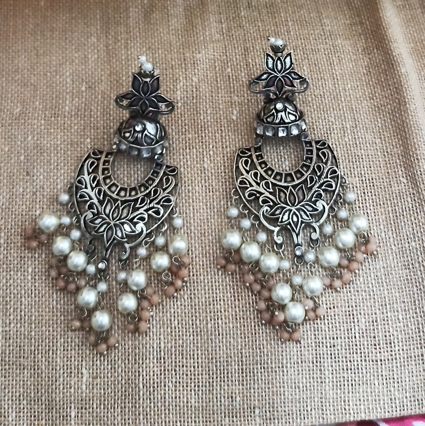 Iha-Peach Beads-GS Danglers