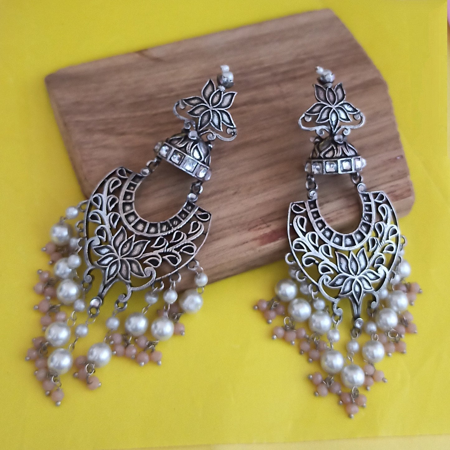 Iha-Peach Beads-GS Danglers