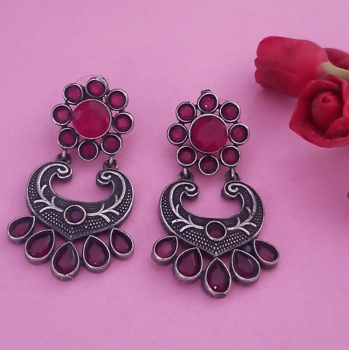 Ichchha-Ruby Pink-GS Danglers