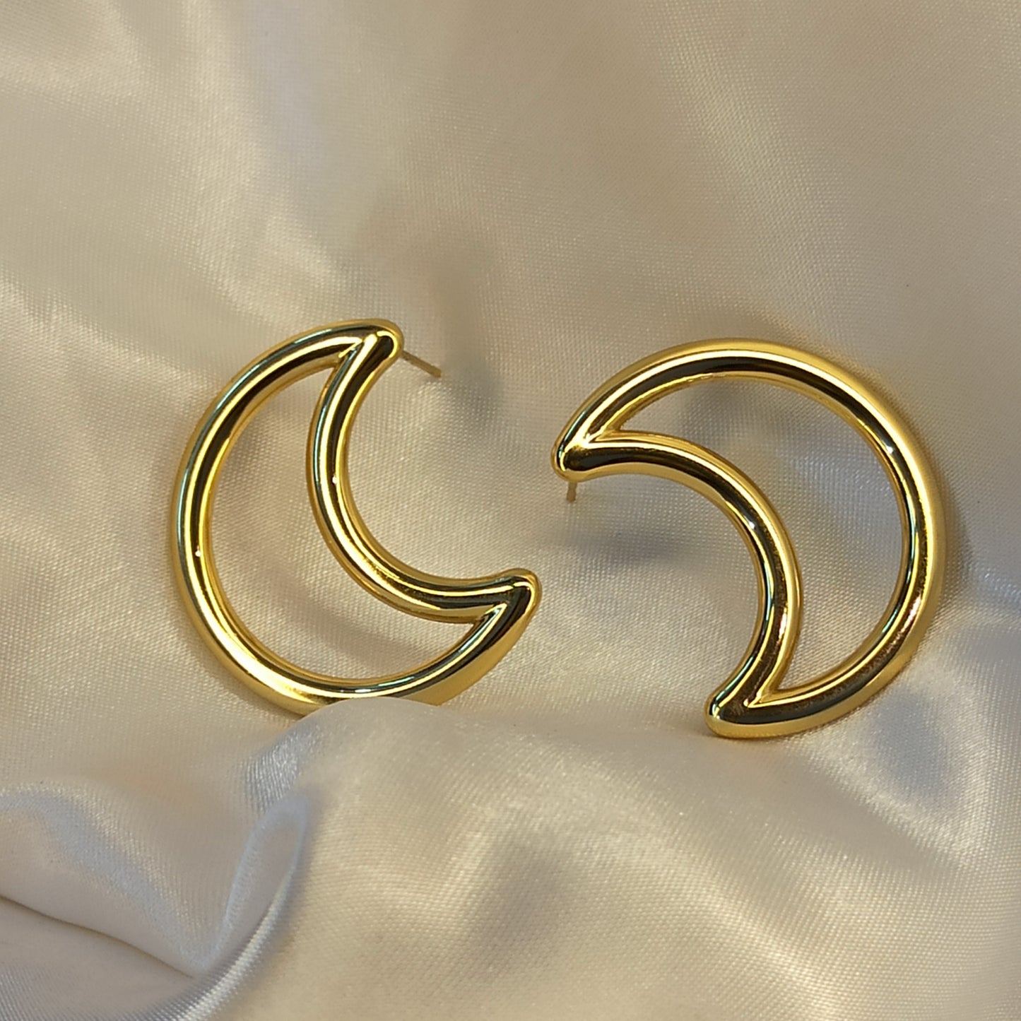 DazzleUp- Anti Tarnish Moon Studs