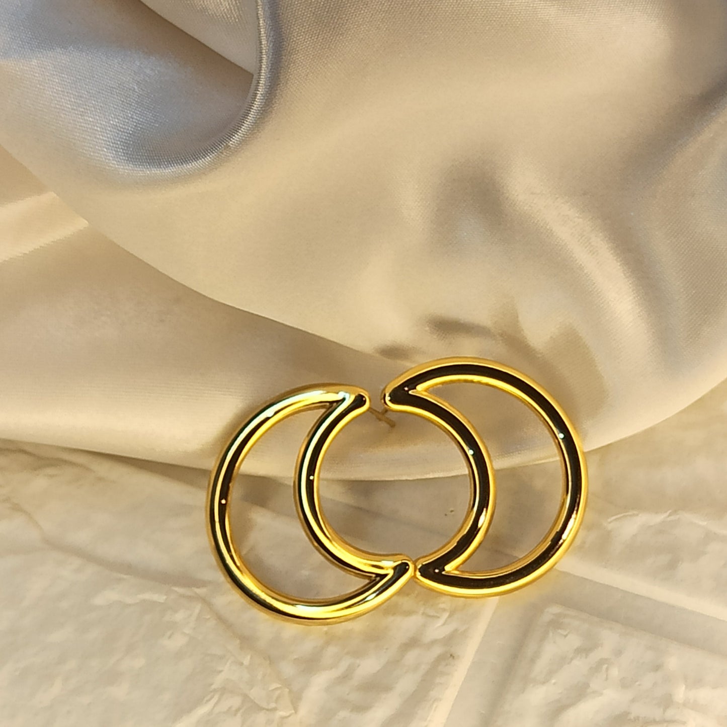 DazzleUp- Anti Tarnish Moon Studs