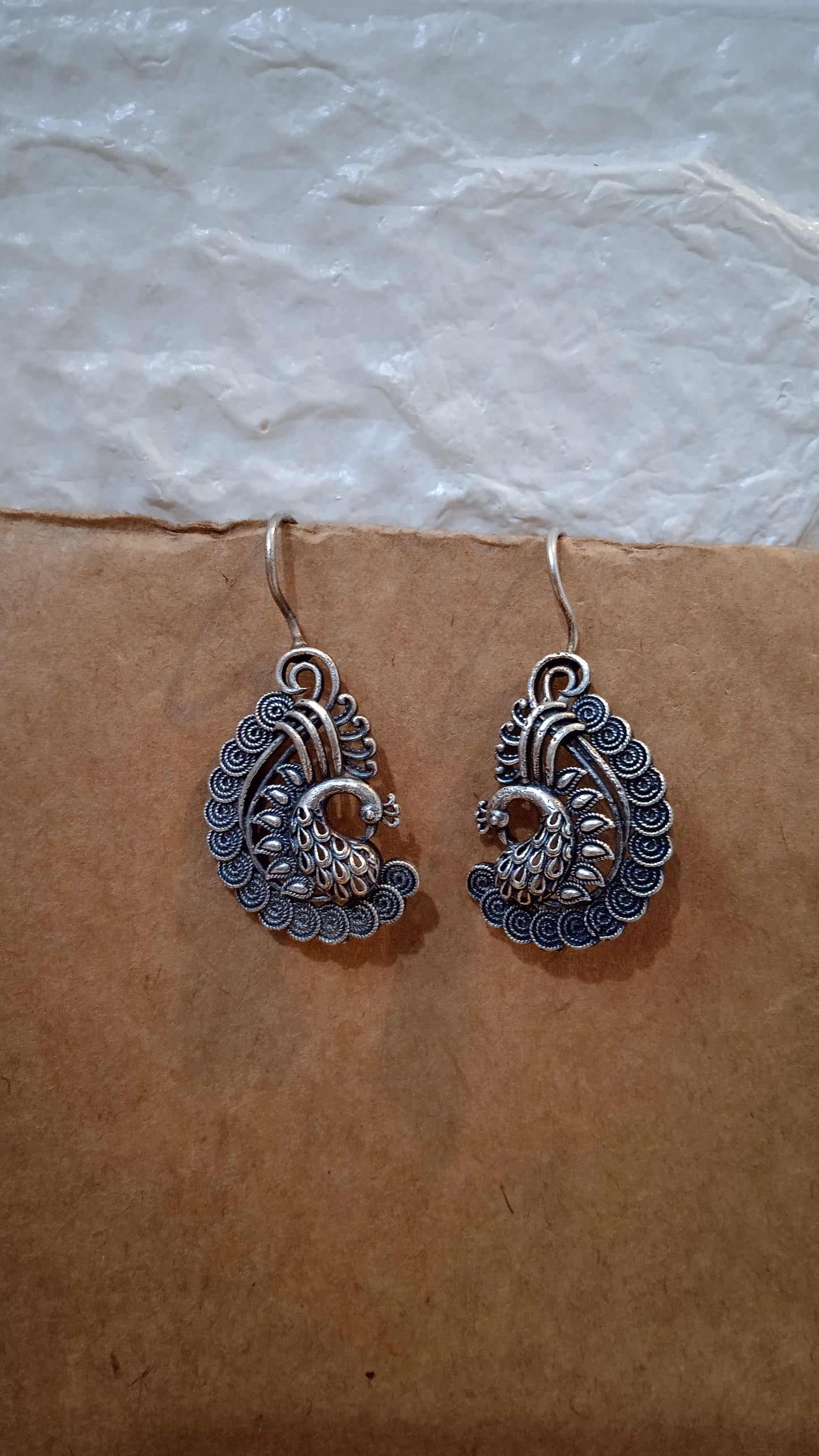 Virelle-Oxidised Danglers-Peacock