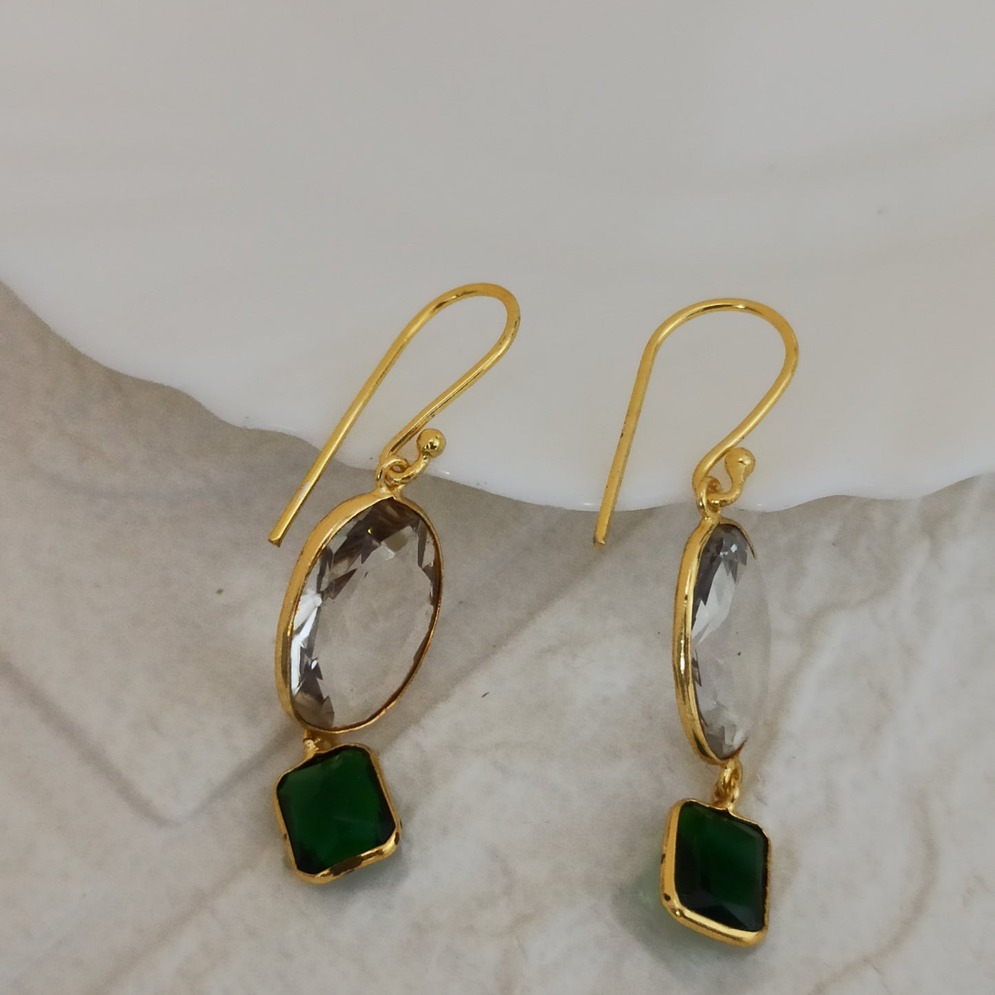 Auriel-Handmade-Dangle-Square-Green