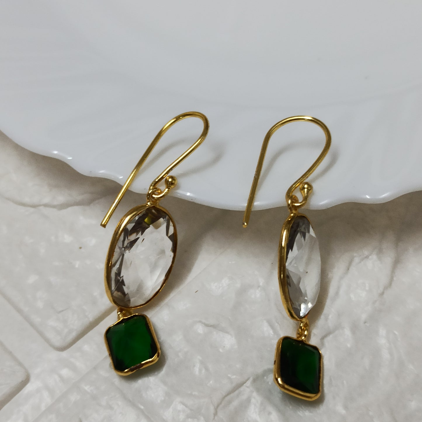 Auriel-Handmade-Dangle-Square-Green