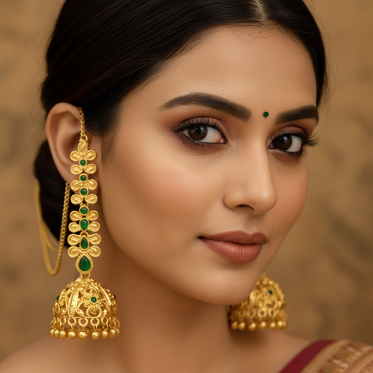 Ear Cuffs-Temple-Kanti-Green