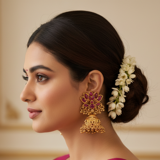 Farah-Pink-Temple-Jhumki
