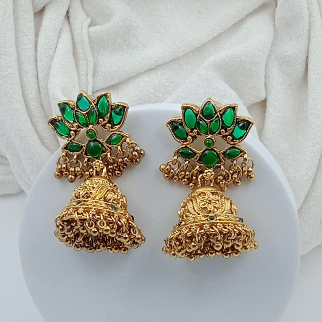 Farah-Green-Temple-Jhumki