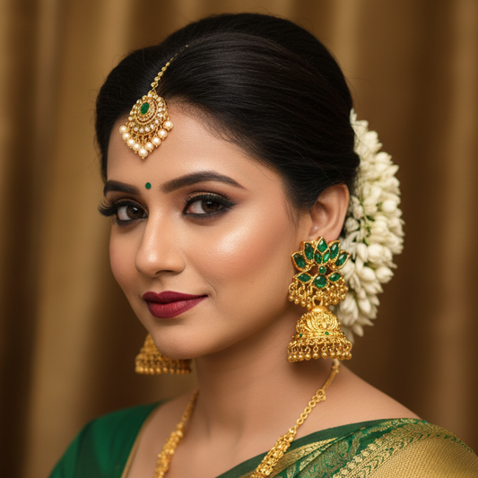 Farah-Green-Temple-Jhumki