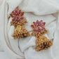 Farah-Pink-Temple-Jhumki
