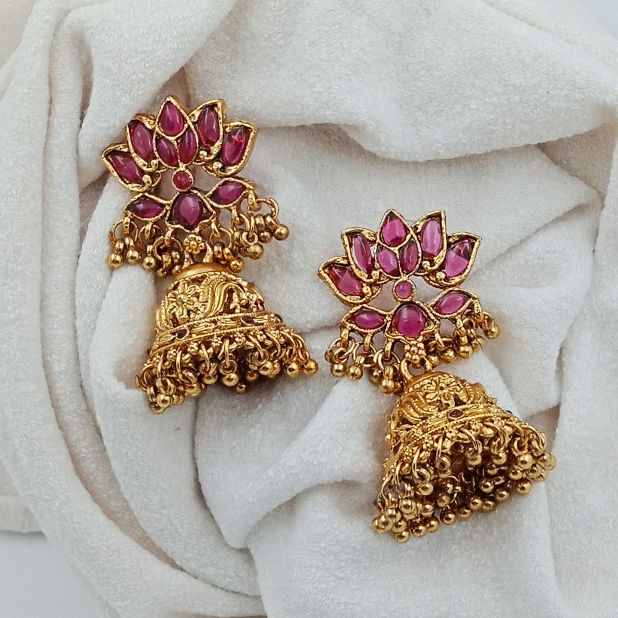 Farah-Pink-Temple-Jhumki