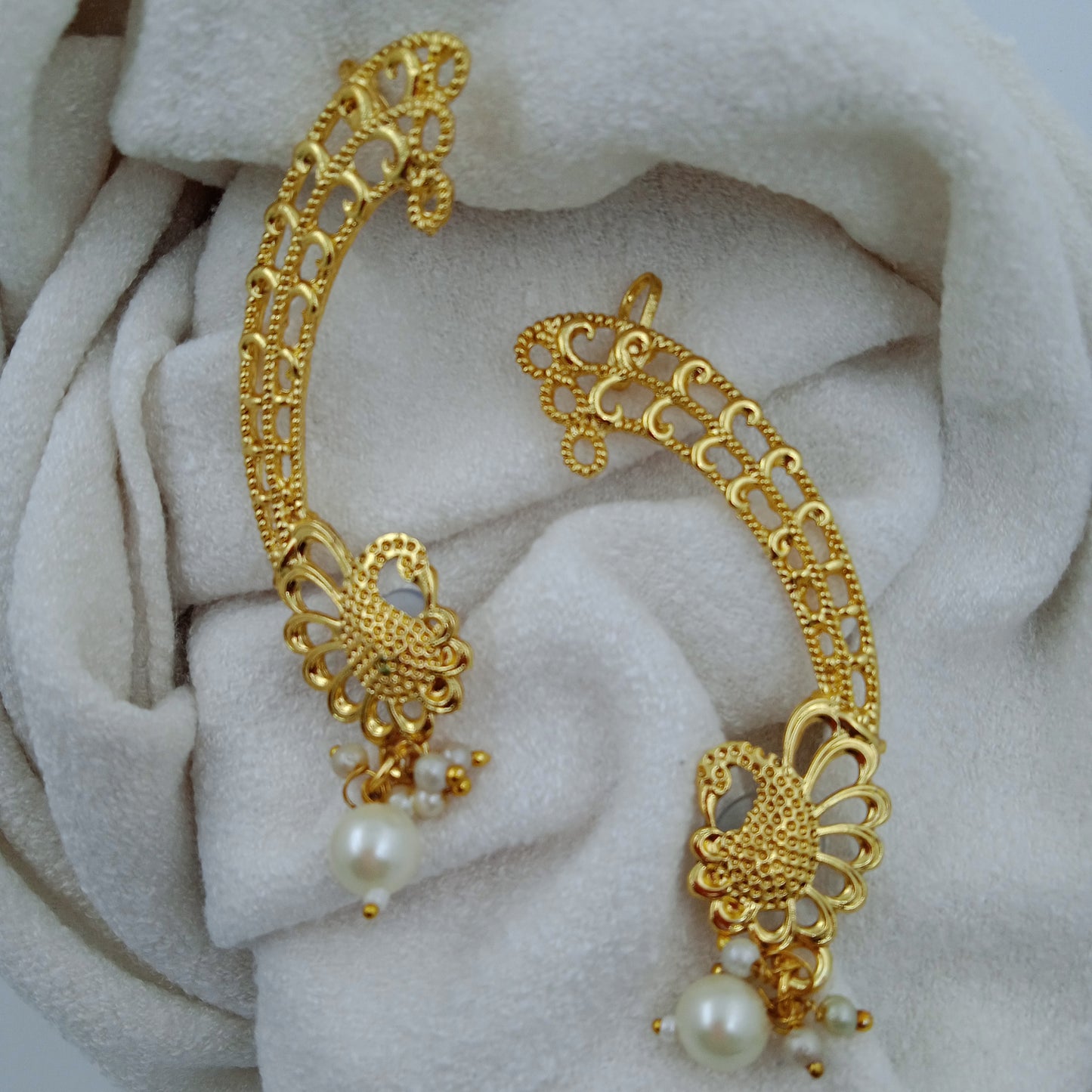 Ear Cuffs-Gold-Peacock