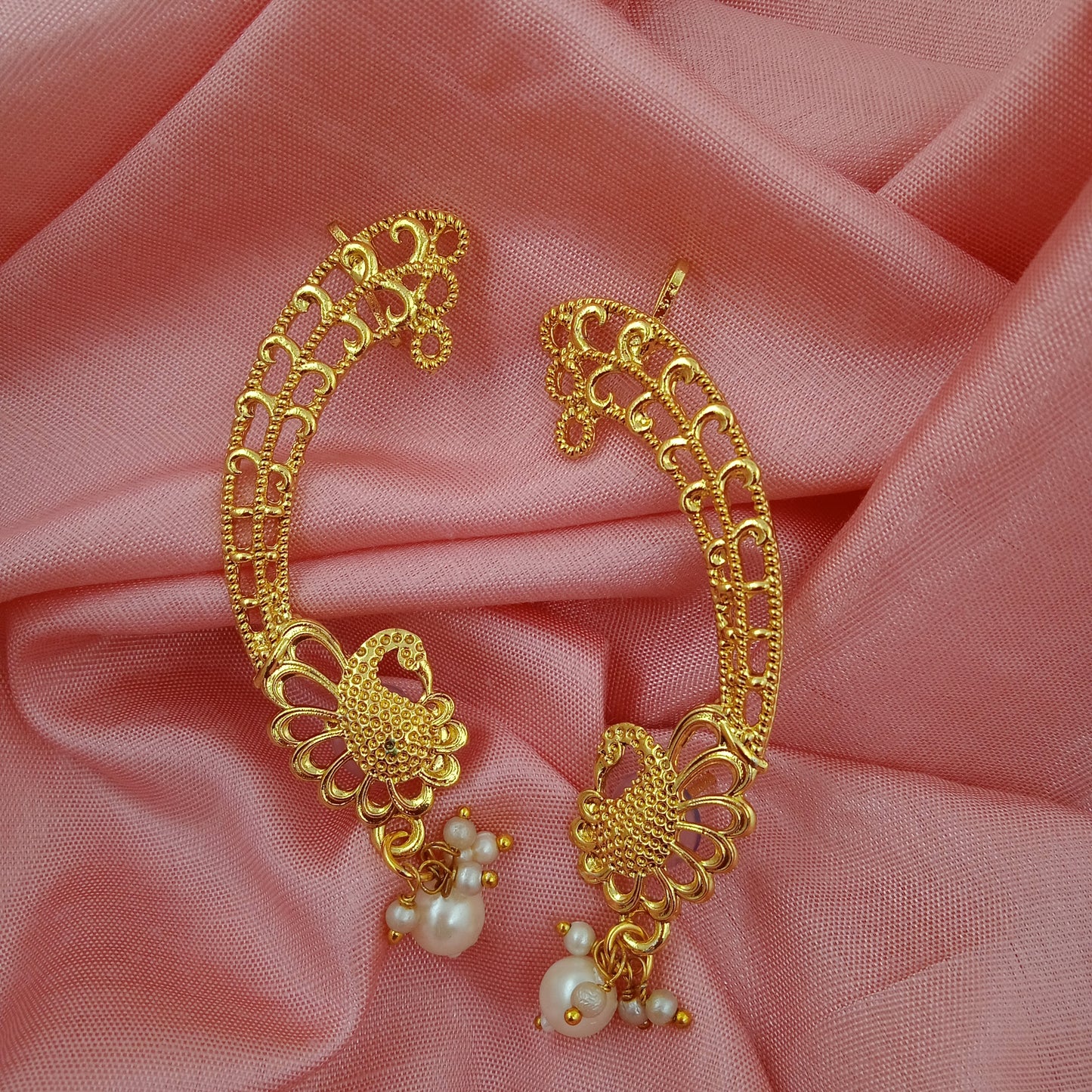 Ear Cuffs-Gold-Peacock