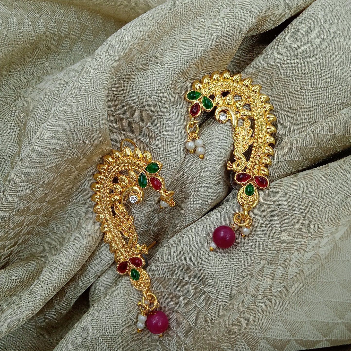 Ear Cuffs-Pink-3stone
