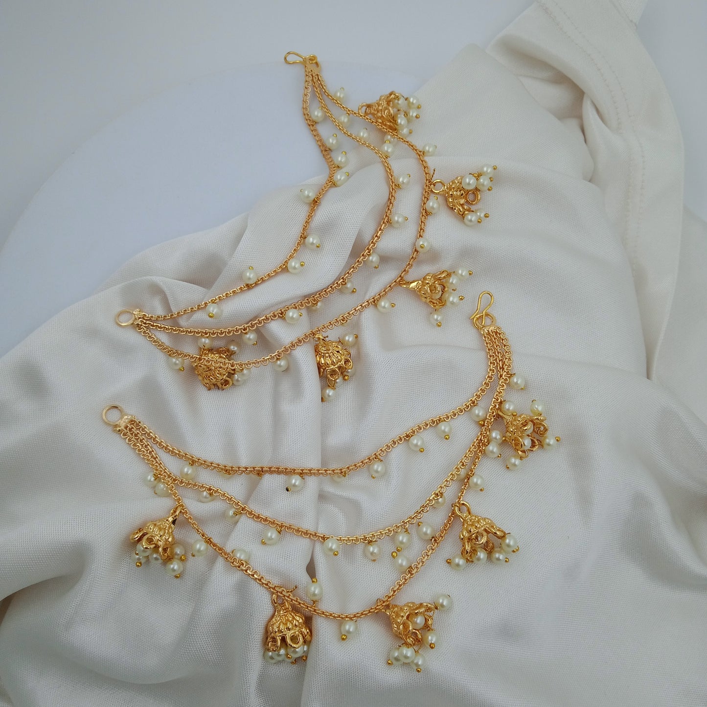 Ear Chain with Jhumki-Kunti