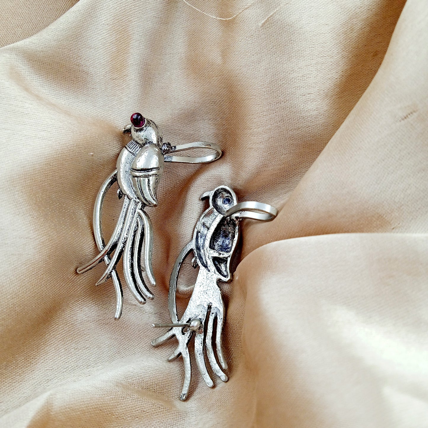 Ear Cuffs-Oxidise-Parrot-Pink