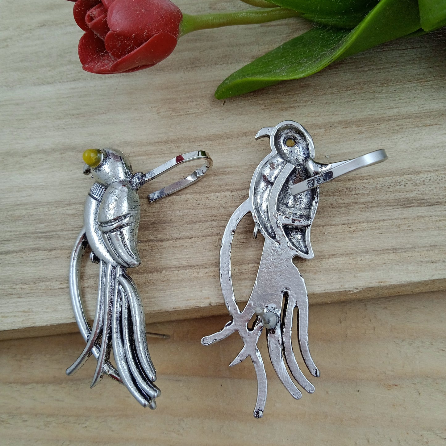 Ear Cuffs-Oxidise-Parrot-Yellow