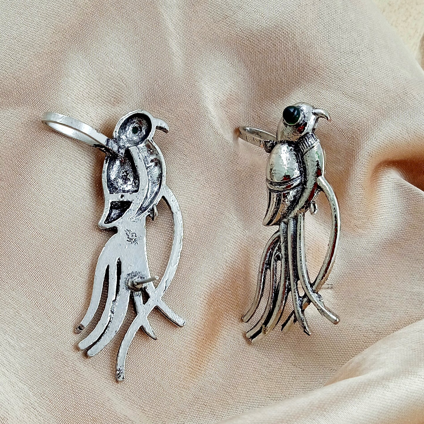 Ear Cuffs-Oxidise-Parrot-Green