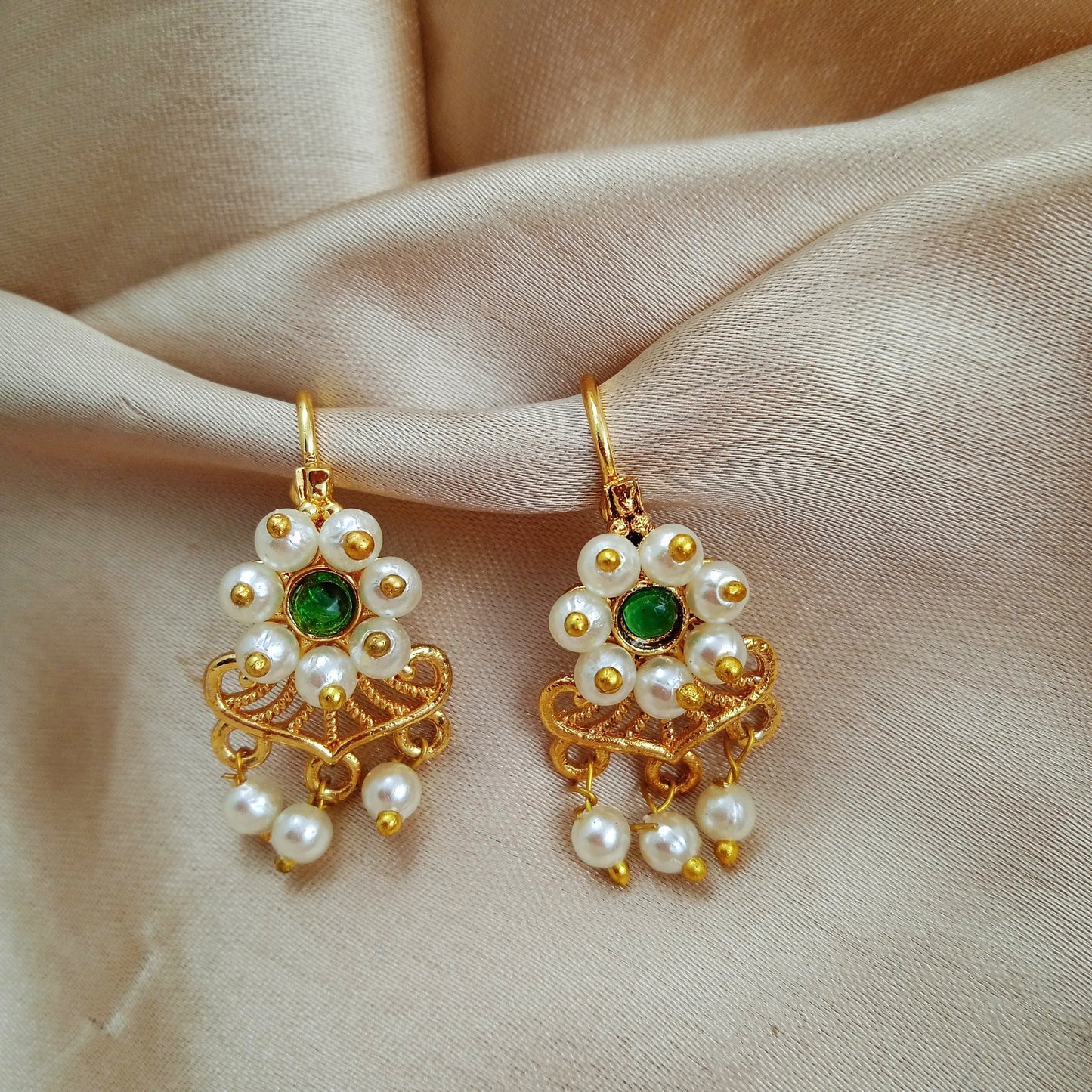 Ear Cuffs-Bugdi-Flower-Green