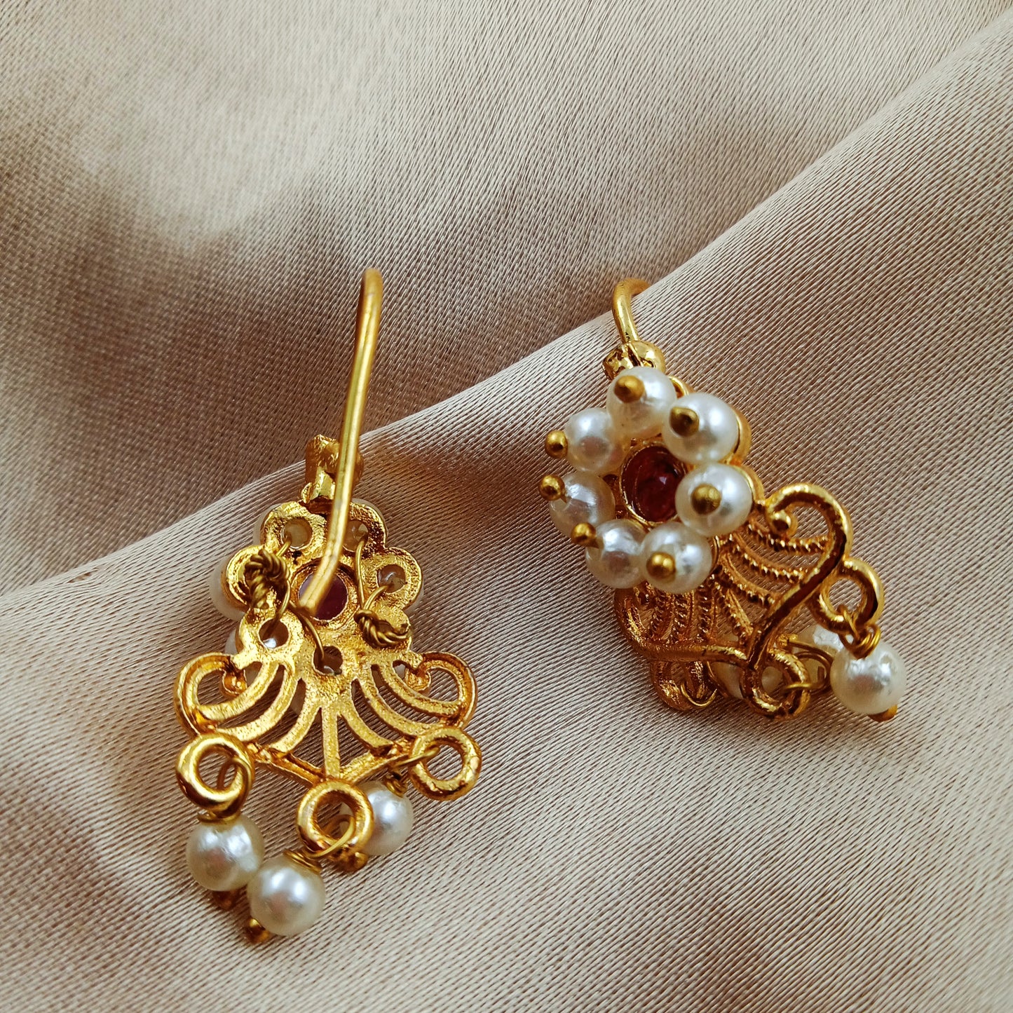 Ear Cuffs-Bugdi-Flower-Pink