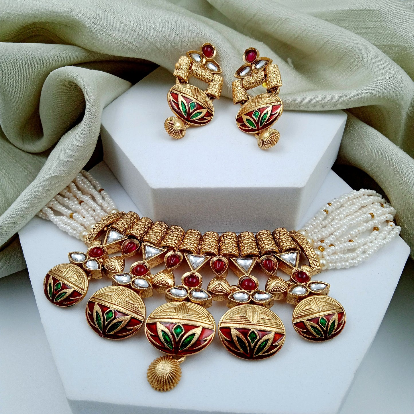 Belliora-Nakshi Beaded