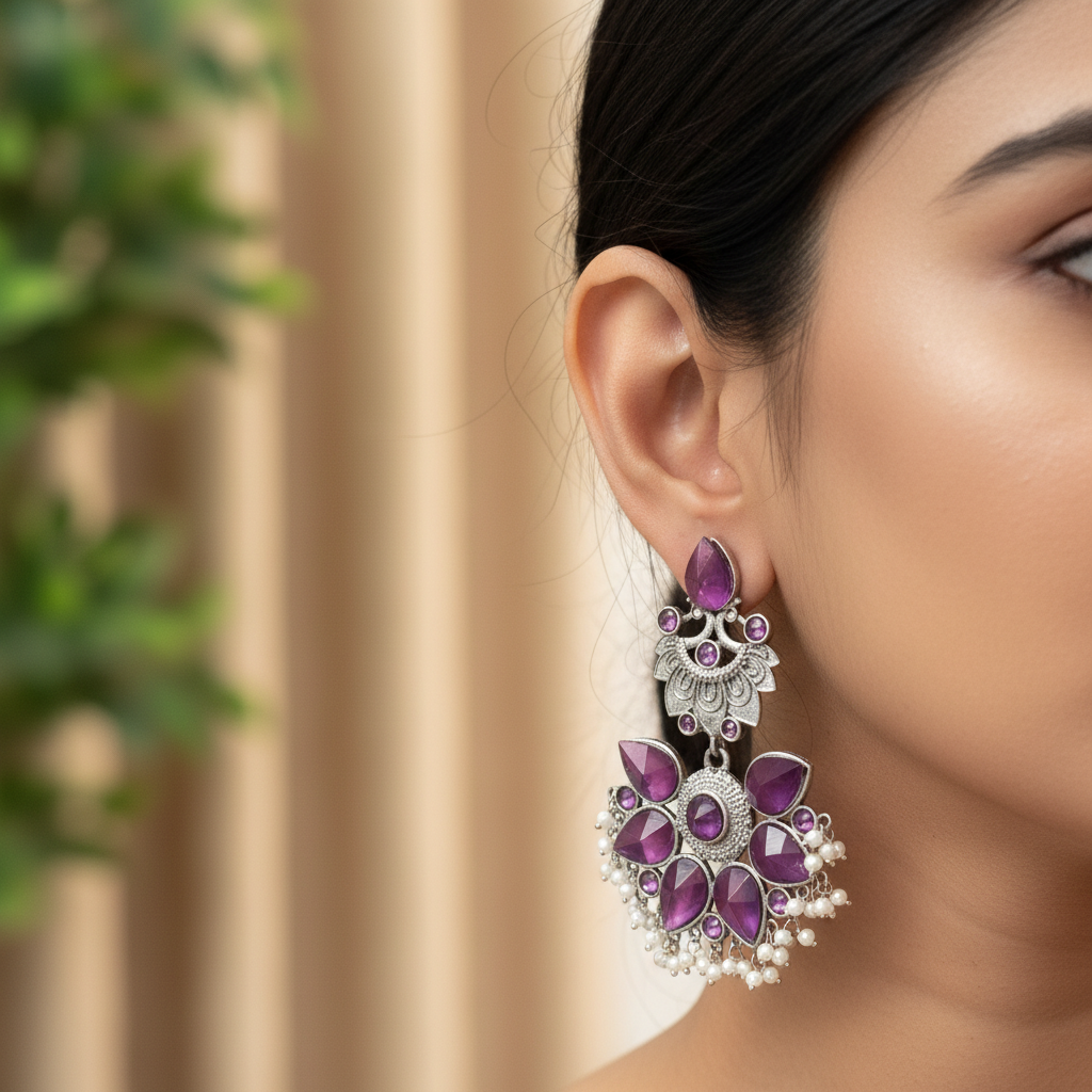 Tanuja - Purple Danglers