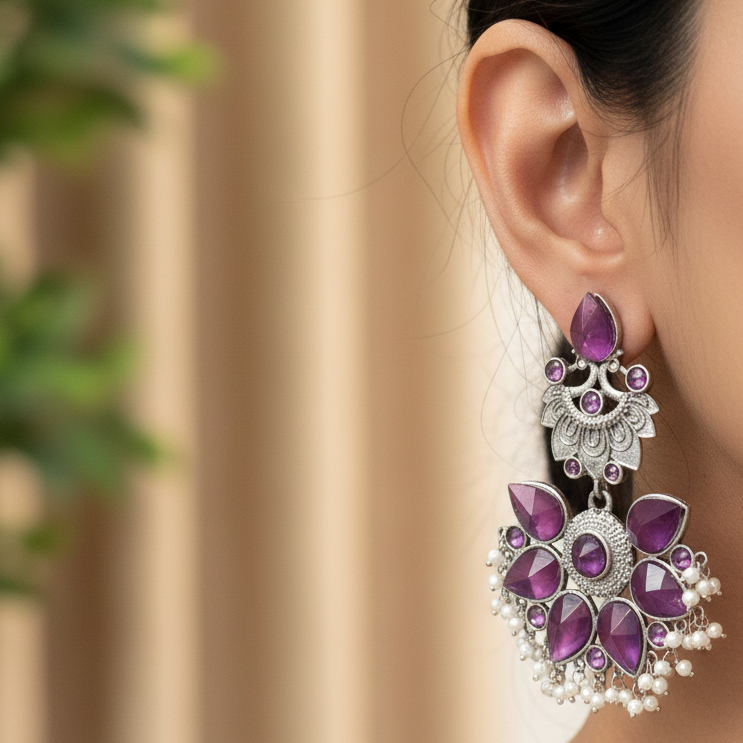 Tanuja - Purple Danglers