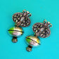 Dhruvi-Oxidised Earrings-White