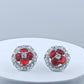 AD Earrings Paavni Red Stone