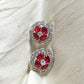 AD Earrings Paavni Red Stone