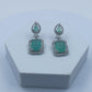 AD Earrings Aakar Mint Green Stone