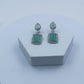 AD Earrings Aakar Mint Green Stone