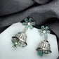 AD Earrings Anamika Jhumki Green Stone