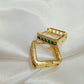 Modora - Anti Tarnish Green Stones Hoops