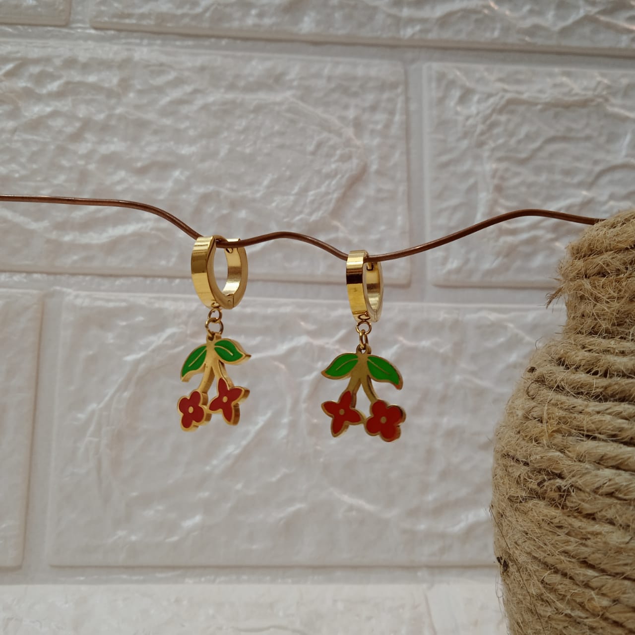 Deeva  - Anti Tarnish Flower Hoops