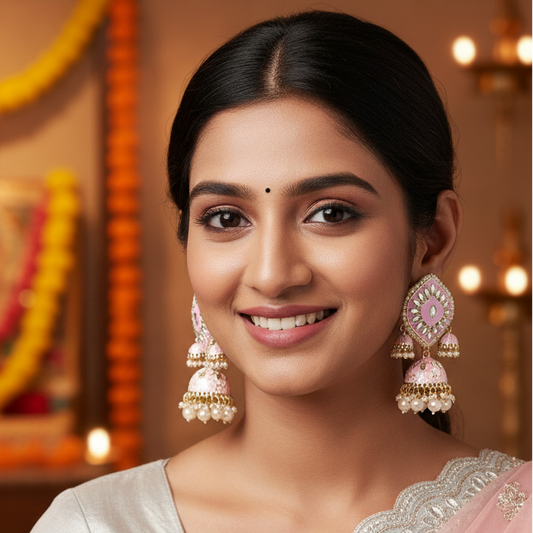 Chandni-Baby Pink Jhumki