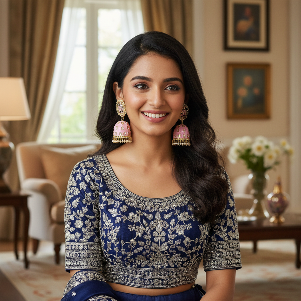 Chandana-Light Pink Jhumki