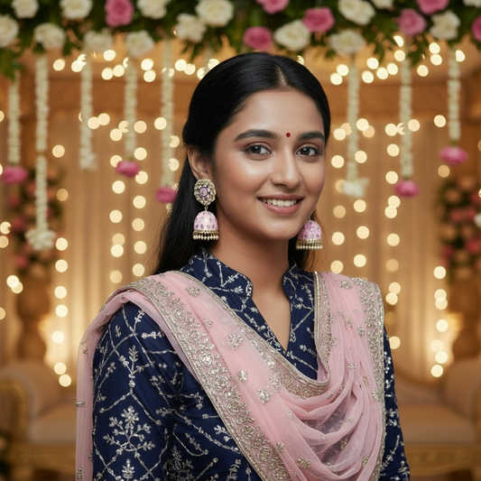 Chandana-Light Pink Jhumki