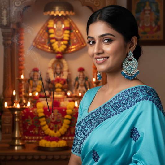 Cheshta-Blue Dangler