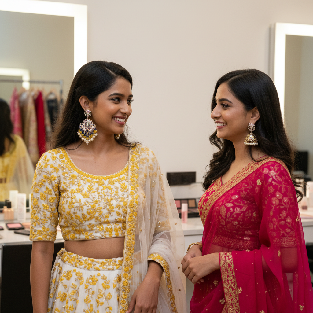 Chitrita - Blue/ Yellow Dangler