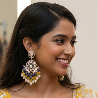 Chitrita - Blue/ Yellow Dangler