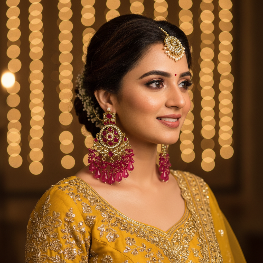 Eswari-Ruby Pink-Danglers