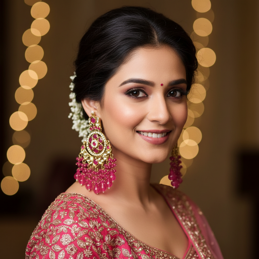 Eswari-Ruby Pink-Danglers